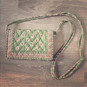 Vera Bradley Green Leaf envelope shoulder bag!